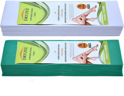 

Dryzee Be Plain Natura Waxing Strips Regular 140 Strips Pieces Combo (Pack Of 2) ( White & Green ) Strips(140 Strips, Set of 2)