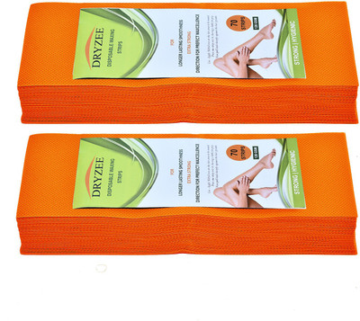 

Dryzee Be Plain Natura Waxing Strips Regular 140 Strips Pieces Combo (Pack Of 2) ( Orange ) Strips(140 Strips, Set of 2)
