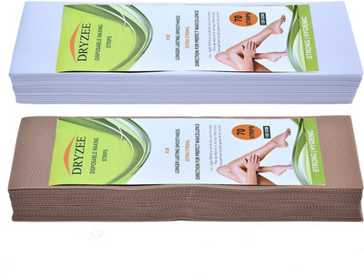 

Dryzee Be Plain Natura Waxing Strips Regular 140 Strips Pieces Combo (Pack Of 2) ( White & Brown ) Strips(140 Strips, Set of 2)