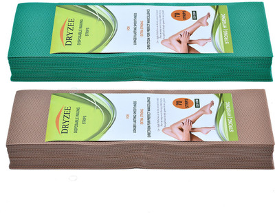 

Dryzee Be Plain Natura Waxing Strips Regular 140 Strips Pieces Combo (Pack Of 2) ( Green & Brown ) Strips(140 Strips, Set of 2)
