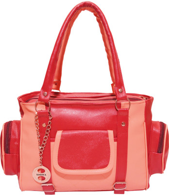 

YOTOVA Hand-held Bag(Red, Beige), Beige;red