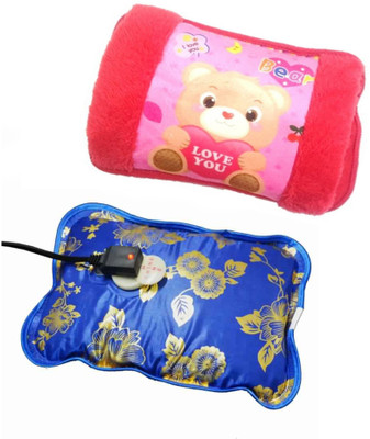 

OYD Best Quality combo of 2 (Multi-color) Electric Velvet Fur and electric 1 L Hot Water Bag(Multicolor)