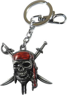 Techpro Metal Pirates of the Caribbean Skull Locking Key Chain(Multicolor)