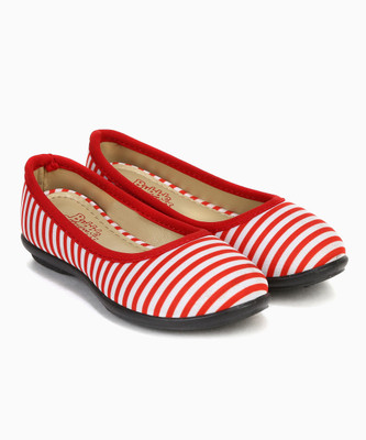 

BUBBLEGUMMER Girls Slip on Ballerinas(Red