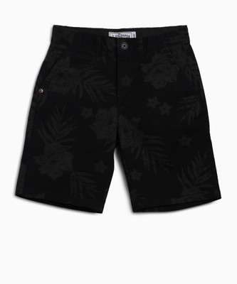 Lee Cooper Short For Boys Casual Printed Cotton(Black, Pack of 1) Flipkart