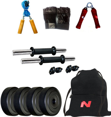 

Neulife 4kg Weight plates - 2 pc Dumbbell Rods With Accessories And Home Gym Kit