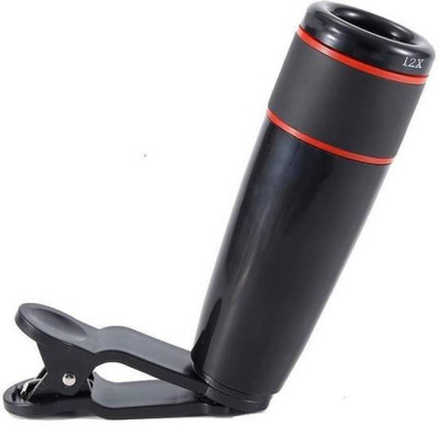 

CEUTA Universal 12X Zoom Mobile Phone Telescope Lens with Adjustable Clip Holder Compatible with All Android, Windows and iOS Devices Lens(Black, White, 50)