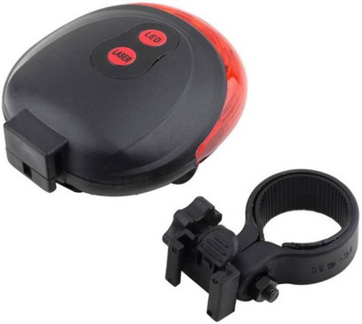 

Gadget Deals Bicycle Rear Safety Tail Light 7 Mode Flashlight+ 2 Laser Light (with Battery) LED Rear Break Light(Multicolor)