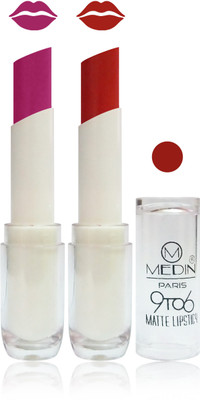 

Medin 9 TO 6 matte lipstick Feel The Grace of Colors cosmetics makeup combo set of 2(l purple l maroon, 10 g)
