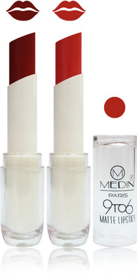 

Medin 9 TO 6 matte lipstick Feel The Grace of Colors cosmetics makeup combo set of 2(red d maroon, 10 g)