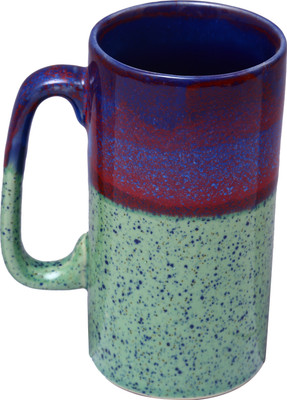 

caffeine Blue Studio Ceramic Mug(500 ml), Multicolor