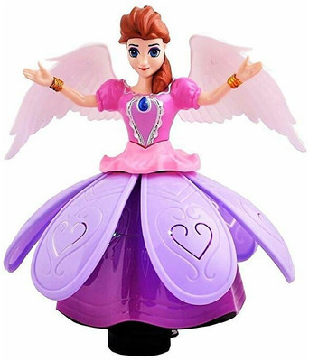 

welkins Dancing angel doll girl robot light and music for kids(Multicolor)