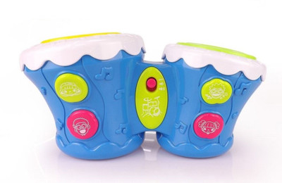 

WE-BLINK African Drum with Colorful Lights & Music for Kids(Blue)