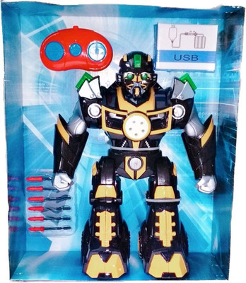 

ClueSteps Heroic Fight Missile LALINCH Machine Warrior Intelligence Remote Control Black in Color Height of the Robot: 13.5 Inch(Black)