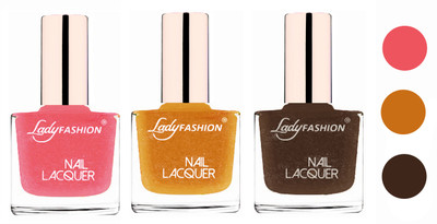 

Lady Fashion Extra Shine Extra Long Stay Chip Resistant Nail Polish (Set Of 3) Silky Pink,Golden,Mettalic Brown(Pack of 3)