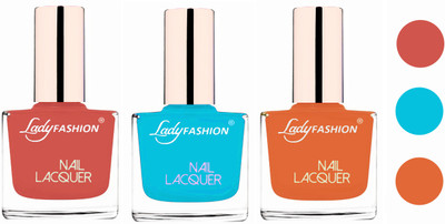 

Lady Fashion Extra Shine Extra Long Stay Chip Resistant Nail Polish (set of 3) Nude,Sky Blue,Nude(Pack of 3)