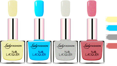 

Lady Fashion Extra Shine Extra Long Stay Chip Resistant Nail Polish Mettalic Gold,Sky Blue,Grey,Mauve(Pack of 4)