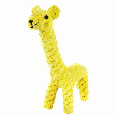 

Foodie Puppies Durable Dog Chew Plush Rope Puppy Dental Teething Cleaning Chewing Molar Cotton Knot Clean Teeth Healthy Chew Fun Toy for Puppies (Color May Vary) (Giraffe) Jute Tug Toy For Dog