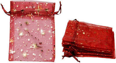 

Lifekrafts Organza Drawstring Bags, Pouches, Potlis|Size - 13 * 9.5 cms|Gifts Bags for Return Gifts Wedding,Festivals,Function,Showers|Add Charm to Your Gift Presenting| Transparent Red Colour | Pack Of 20| Pouch Potli(Multicolor)
