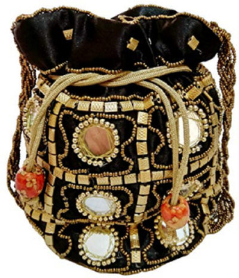 PRIMEMART Black potli bag Potli(Black)