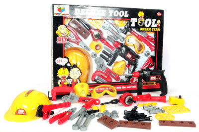 

Toys Bhoomi Multifunctional Cognitive Enhancing Kids Hammering & Nailing Tools Puzzle Toy Kit Playset Toy(39 Pieces)