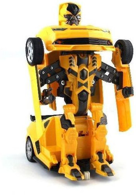 

NIYAMAT Battery Operated Converting Car to Robot, Robot to Car Automatically,Transformer Toy, with Light and Sound for Kids(Yellow)