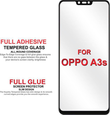Express Buy Edge To Edge Tempered Glass for Oppo A3s(Pack of 1)