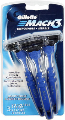 

Gillete Mach 3 Smooth Shave Disposable Razor, 3 Count(Pack of 3)