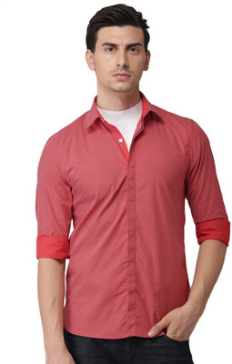 INVICTUS Men Self Design Casual Red Shirt