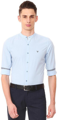 Allen Solly Men Solid Casual Blue Shirt