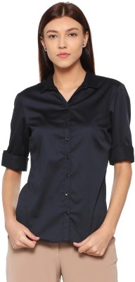 Allen Solly Women Solid Casual Black Shirt