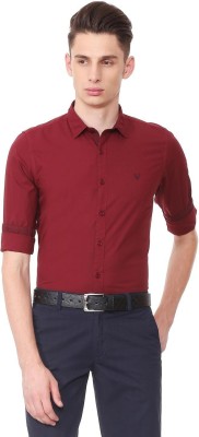 Allen Solly Men Solid Formal Maroon Shirt