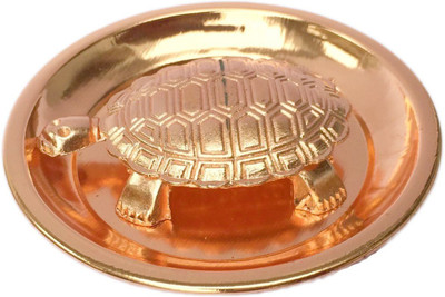 

VibeX ™ Original Feng Shui Metal Tortoise ,Turtle Plate Yantra Vastu Feng Sui (COPPER) Decorative Showpiece - 2 cm(Copper, Copper)