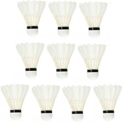 

Hg 1 Pcs Premium Goose Feather Badminton Shuttlecock Feather Shuttle - White(Medium, 77, Pack of 1)