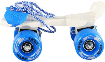 

Vicky Mars Baby Large Wheels Rolling Stakes (Blue) Quad Roller Skates - Size 2 to 5 UK(Blue)