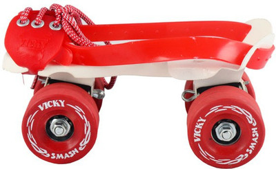 

Vicky Smash Baby Large Wheels Rolling Stakes (Red) Quad Roller Skates - Size 2 to 5 UK(Red)