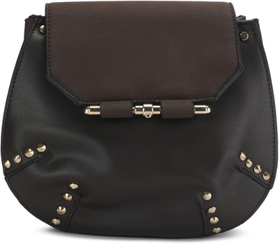 E2O Women Casual Brown PU Sling Bag