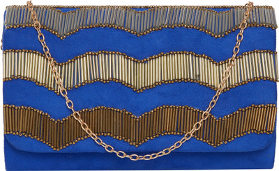 

TARUSA Women Casual Blue Genuine Leather Sling Bag