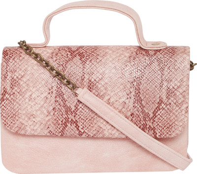 

TARUSA Women Casual Pink Genuine Leather Sling Bag