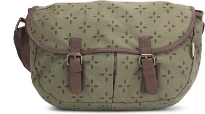 

People Women Casual Green Canvas Sling Bag
