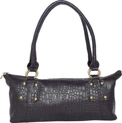 

TARUSA Women Casual Black Genuine Leather Hand-held Bag