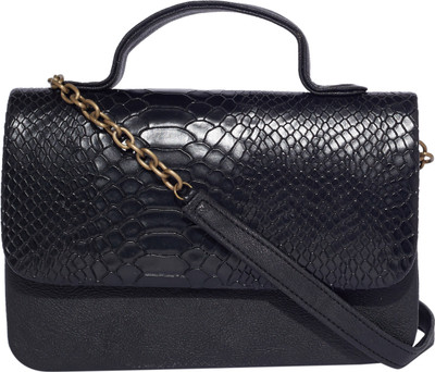 

TARUSA Women Casual Black Genuine Leather Sling Bag