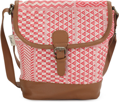 

People Women Casual Pink Canvas Sling Bag
