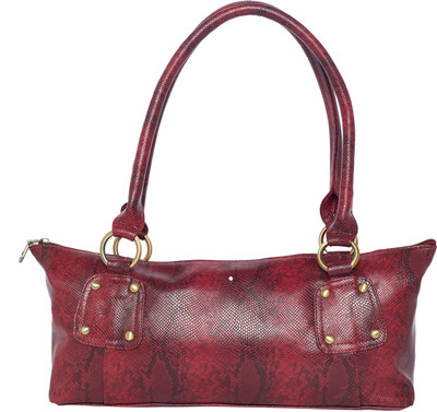 

TARUSA Women Casual Maroon Genuine Leather Hand-held Bag
