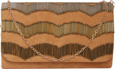 

TARUSA Women Casual Beige Genuine Leather Sling Bag