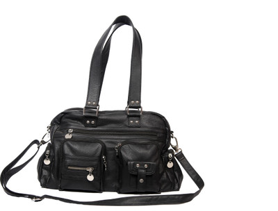 

resegno Women Formal Black Genuine Leather Shoulder Bag