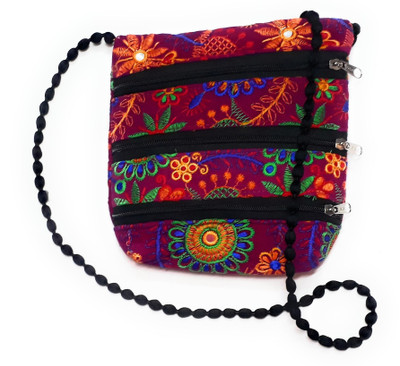 

Unique Fashion Women Evening/Party, Casual, Formal Pink, Multicolor Velvet Sling Bag, Multicolor;pink