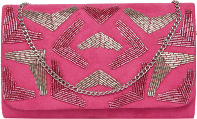 

TARUSA Women Casual Pink Genuine Leather Sling Bag