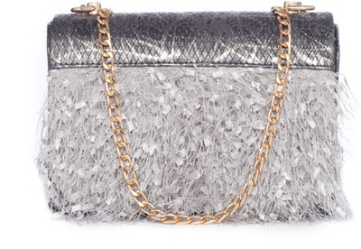 

TARUSA Women Casual Grey Genuine Leather Sling Bag