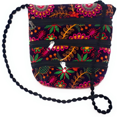 

Unique Fashion Women Evening/Party, Casual, Formal Purple, Multicolor Velvet Sling Bag, Multicolor;purple